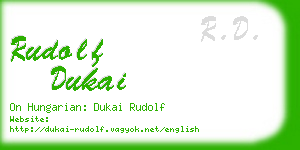 rudolf dukai business card